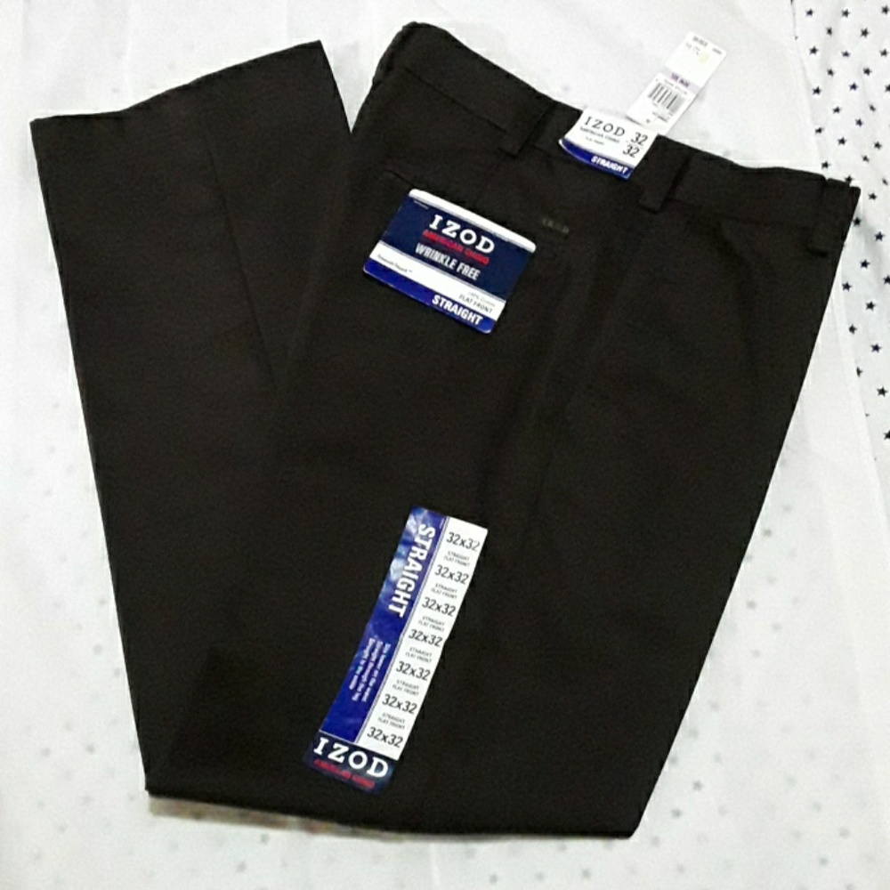 IZOD NEW MENS PANTS SIZE  32/32  FLAT FRONT